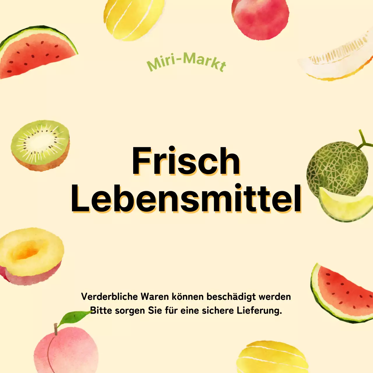 Illustrierte Aufkleber für frische Lebensmittel