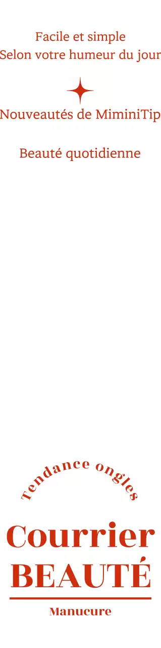 Promotion des nouveaux conseils en ongles d'un magasin de manucure, avec texte en rouge.