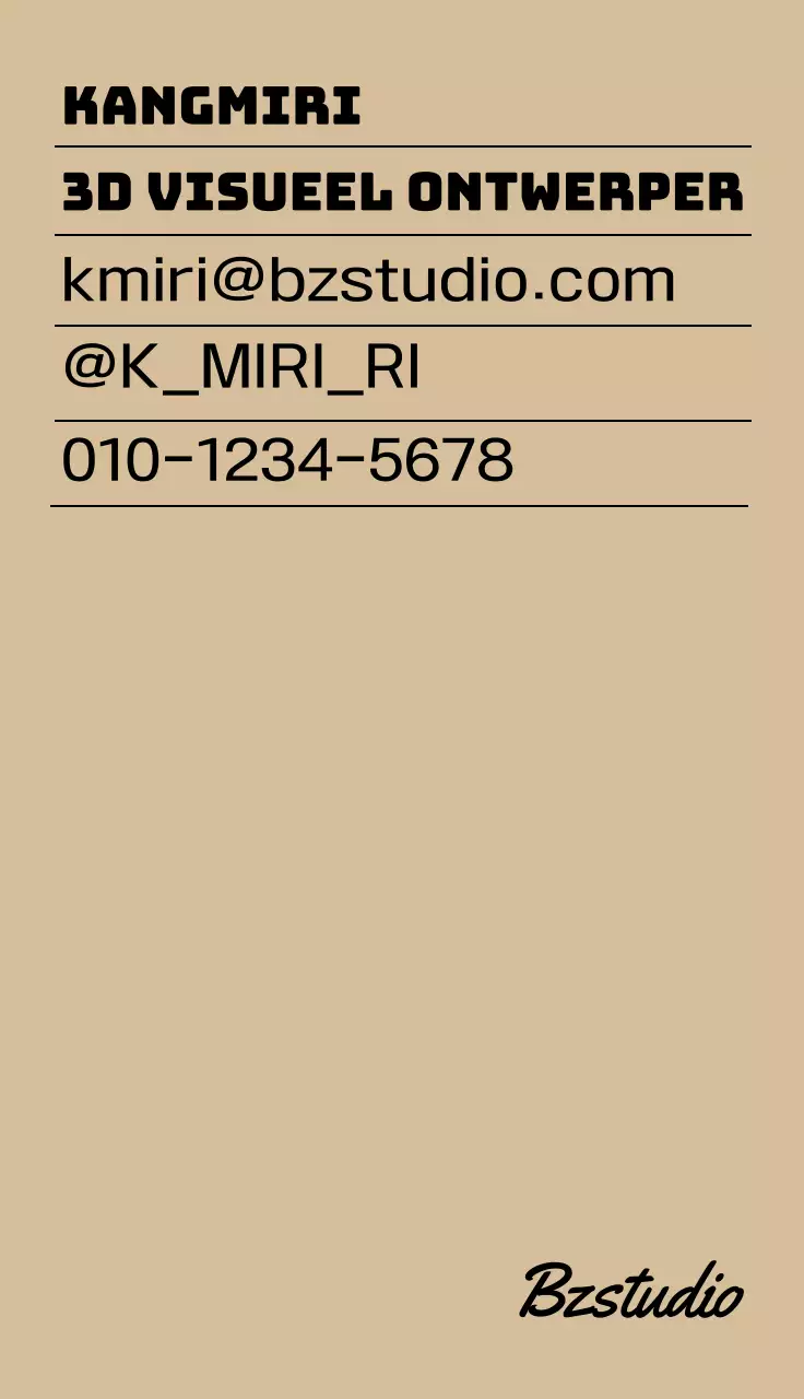 Strak ontwerp met tekst in rustige, stijlvolle kleuren