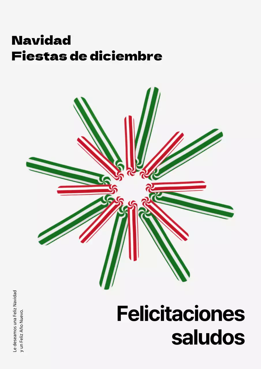 Imagen de adorno rojo y verde Póster festivo de Navidad