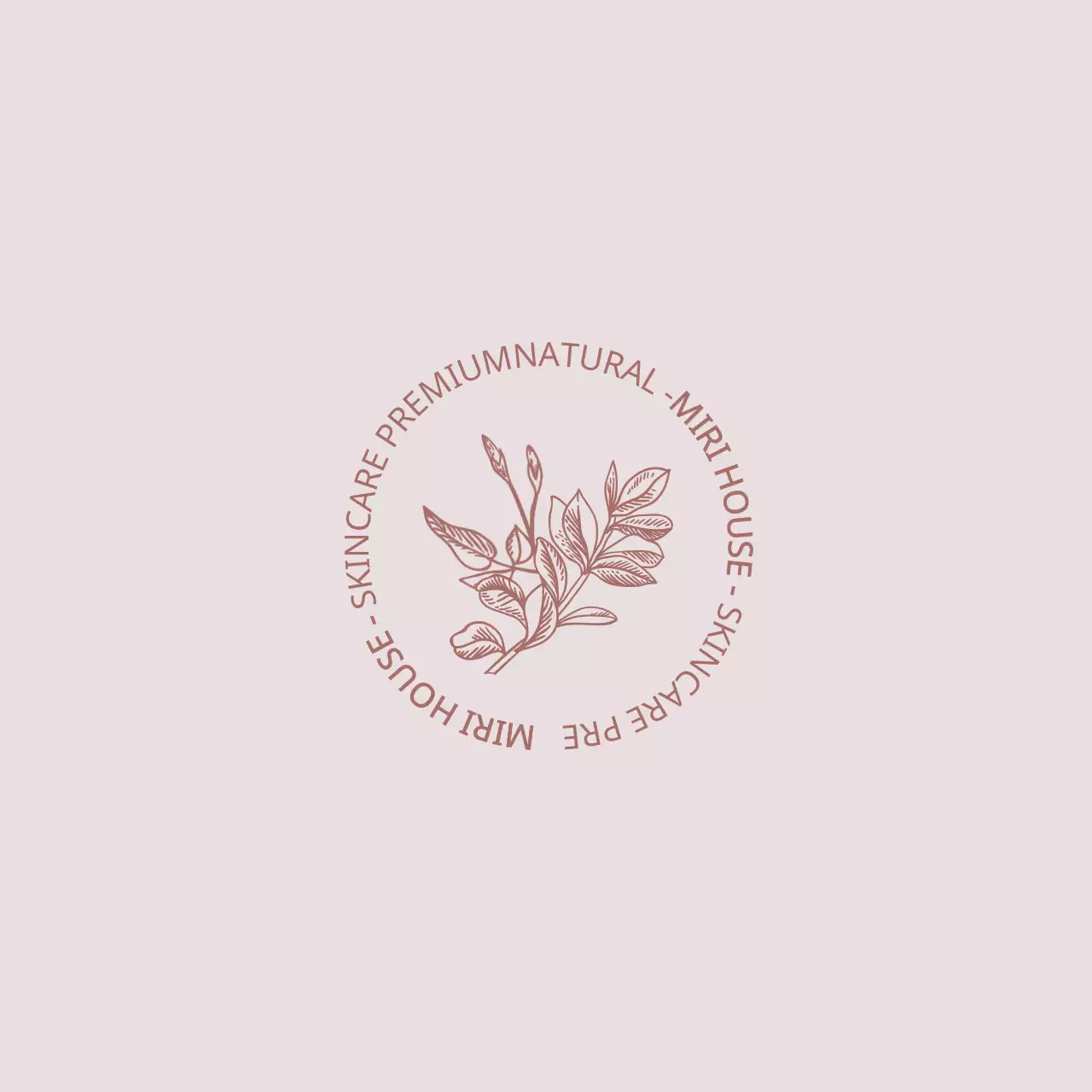 Estilo de logótipo simples, emocional e ambiental, em rosa claro e escuro, para promoção e merchandise de um salão de beleza.