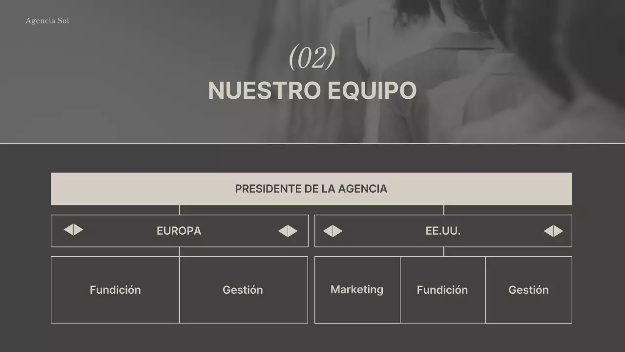 Carta de presentación de empresa de agencia de modelos moderna en gris