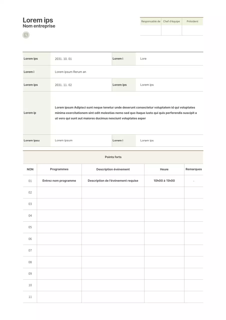 Simple brown event planner