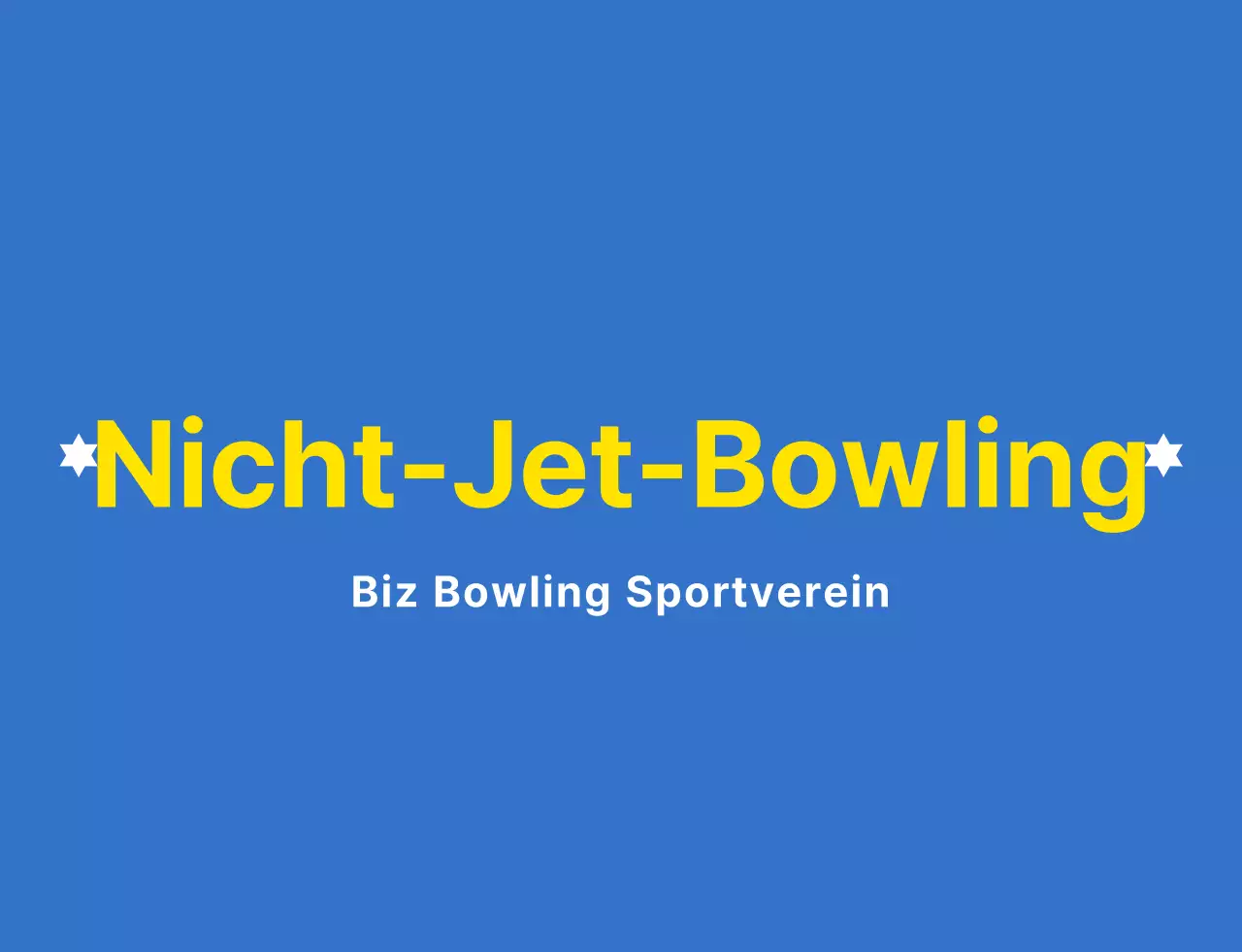 Eine saubere Bowling-Illustration und ein Emblem-Logo in Hellblau, Weiß und Gelb für einen Bowling-Sportverein.