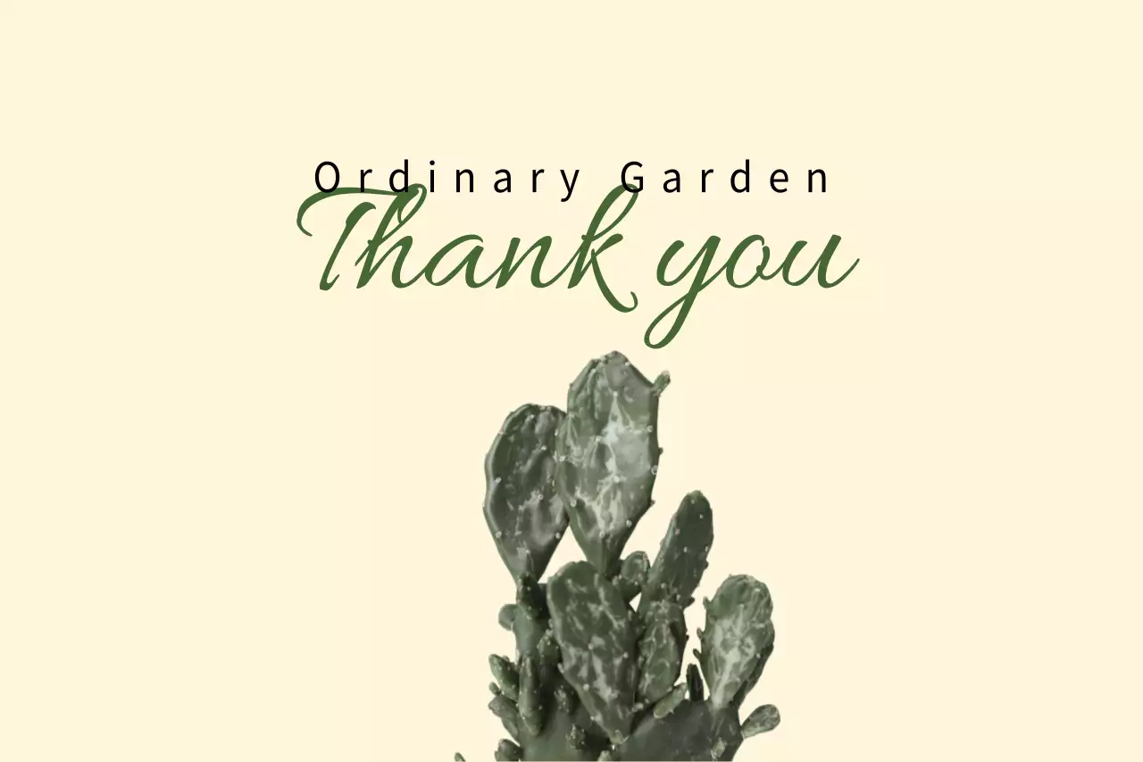 ベージュ シンプル 植物 はがき ファンシーバナー