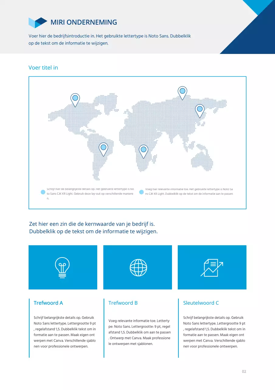 Rapportomslag of formulier met bluetone vormen