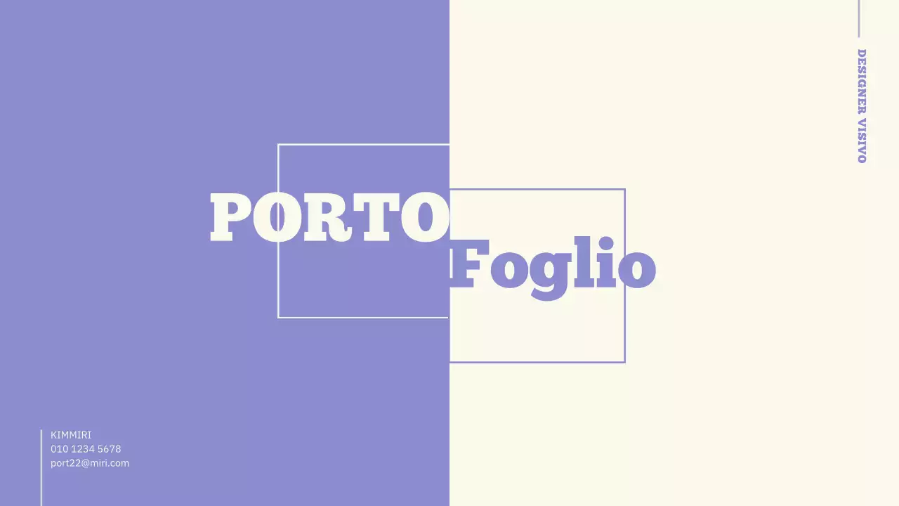 Un portfolio pulito, color malva e beige, per la preparazione al lavoro di uno studente universitario.