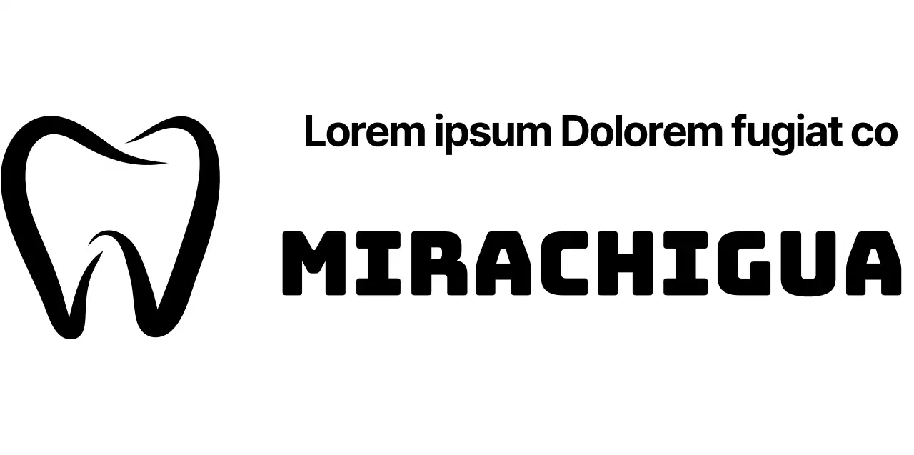 Eenvoudige tekstopmaak in zwart om tandheelkunde te promoten