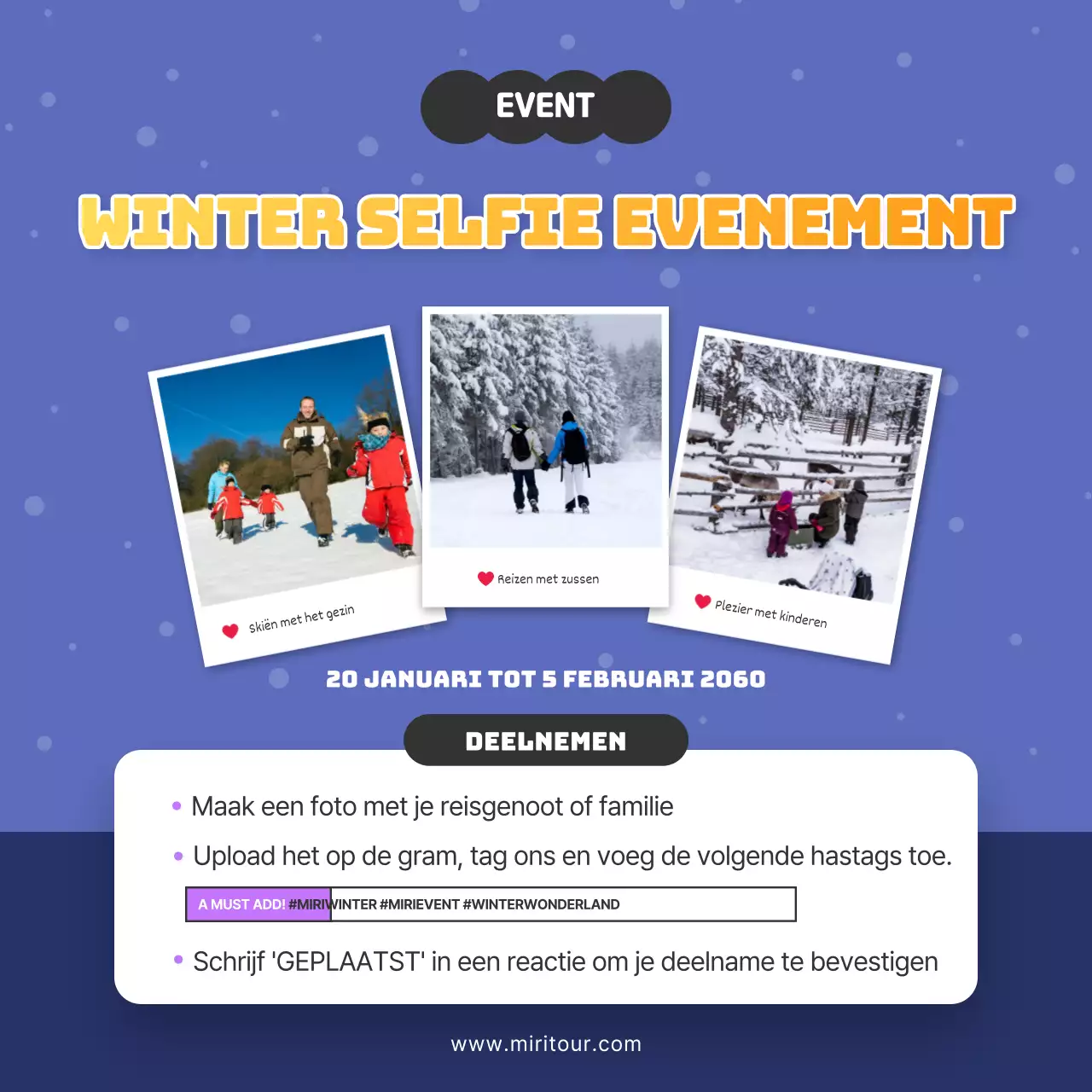 Hemelblauwe en paarse winterbestemmingen