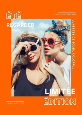 Orange Casual Summer FashionItem SunglassesL'affiche en édition limitée