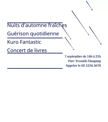 Illustration simple en forme d'étoile bleu marine Livre d'information Concert