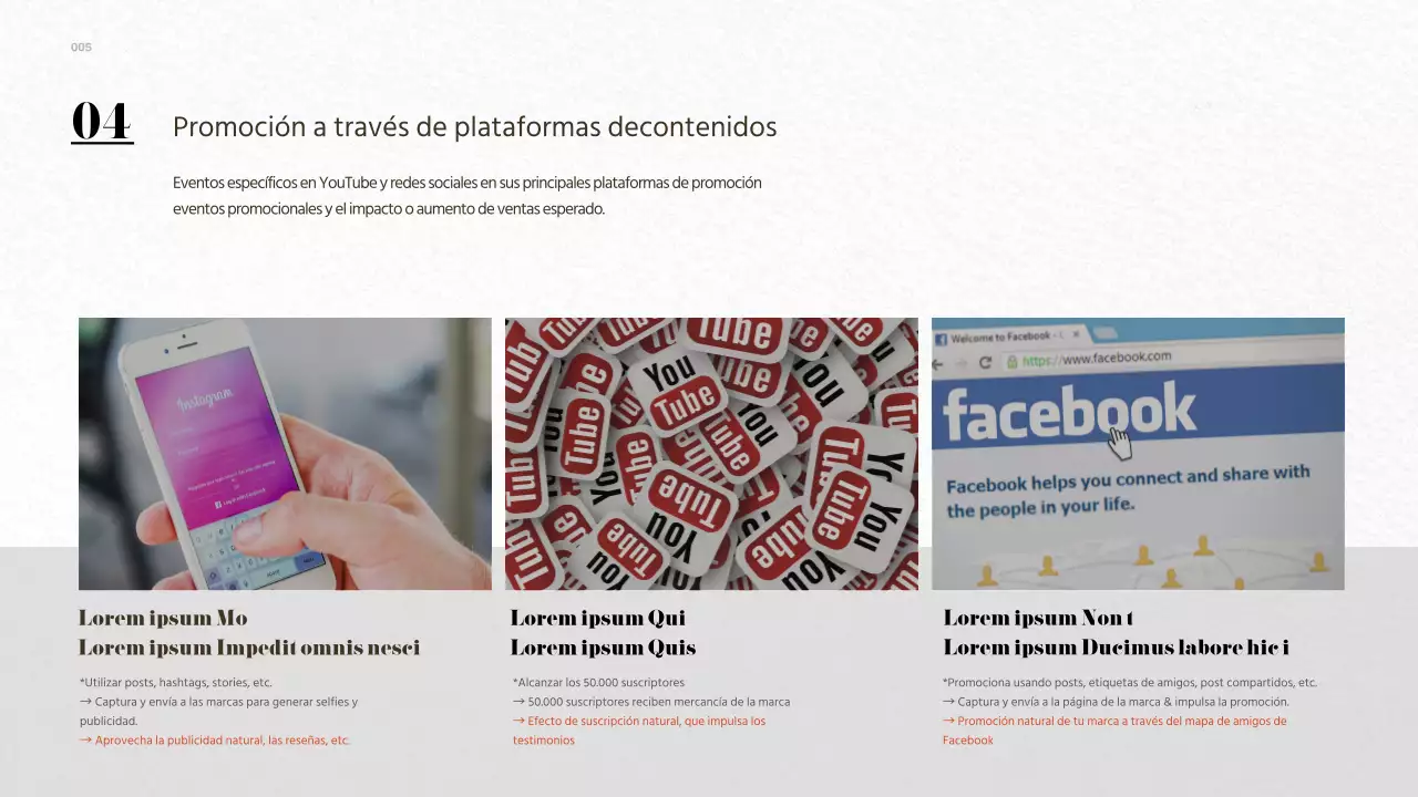 Propuesta de evento en línea para promocionar la familia de canales de la marca Grey