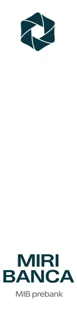 Promuovete la vostra banca con un semplice logo esagonale in blu scuro.