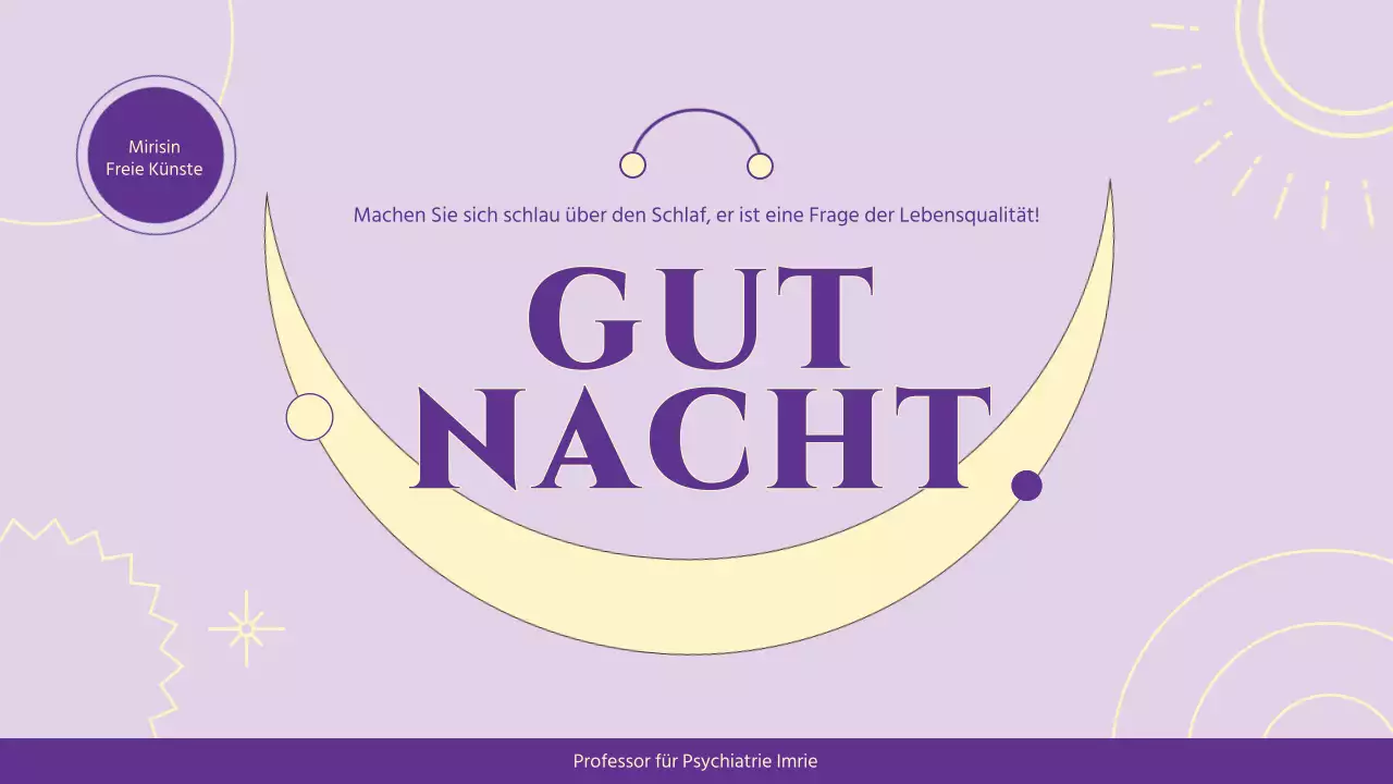 Mauve's Simple Sleep Habits Clinic Vortrag