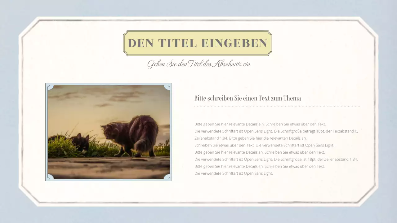 Emotionales konzeptionelles Grundlayout mit Vintage-Tapetenmuster in Beige und Hellblau