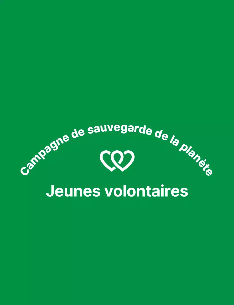 Logo du symbole du bénévole propre en vert clair et bleu marine pour les organisations mondiales de défense de l'environnement.
