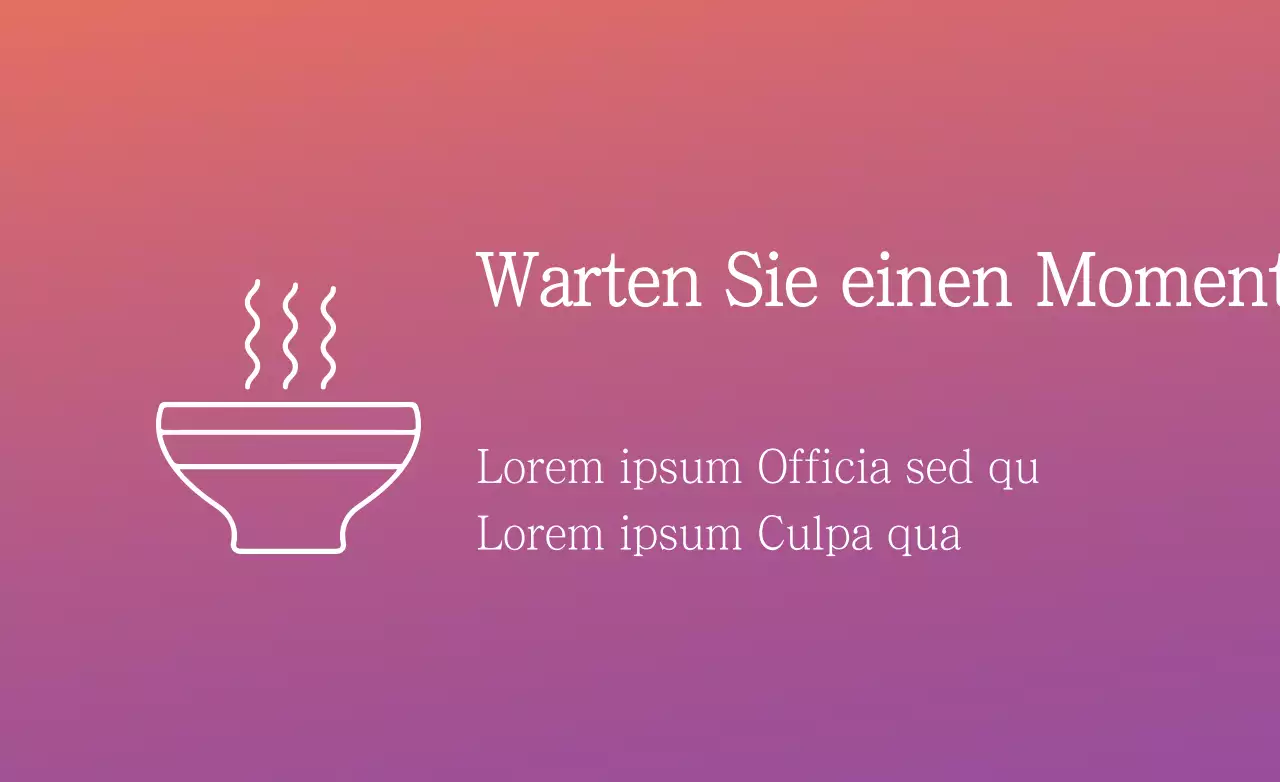 Warten Sie eine Minute