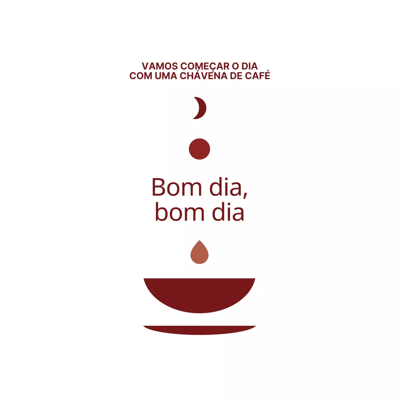 Desenho limpo e simples de um café com uma lua e uma ilustração de uma chávena e um café