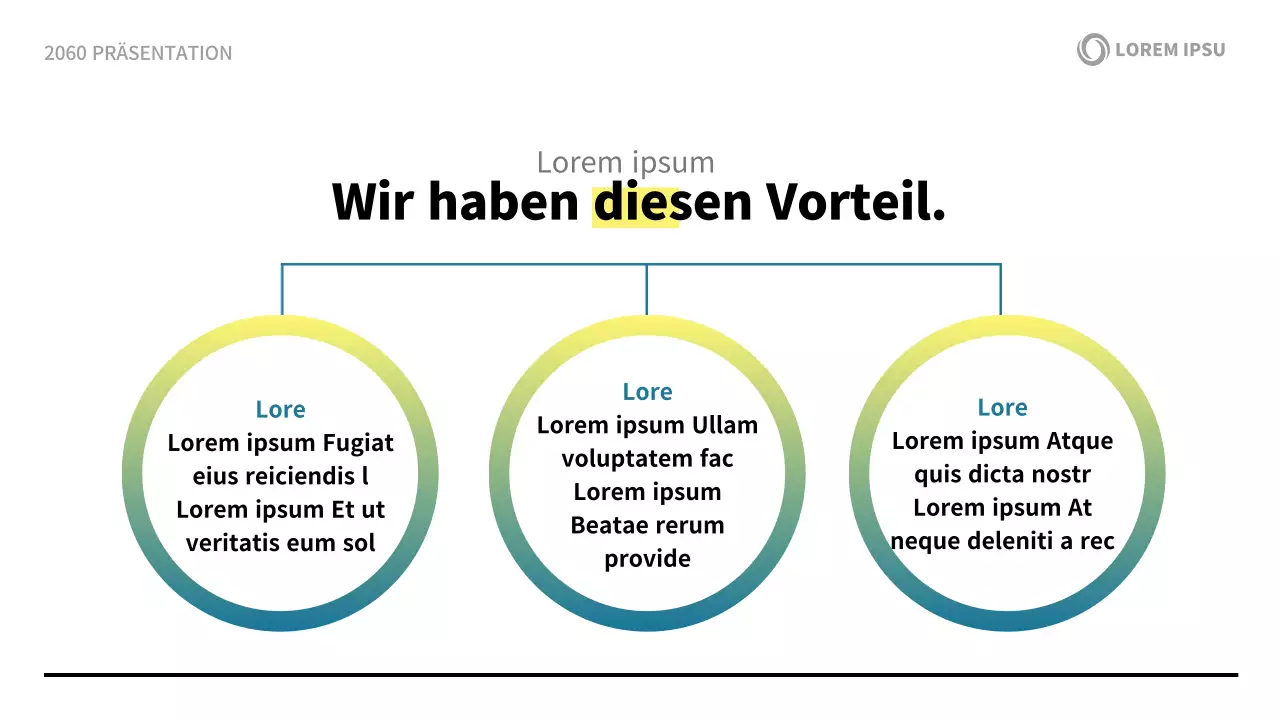 Ein moderner weiß-blauer Vorschlag zur Einführung eines Unternehmens