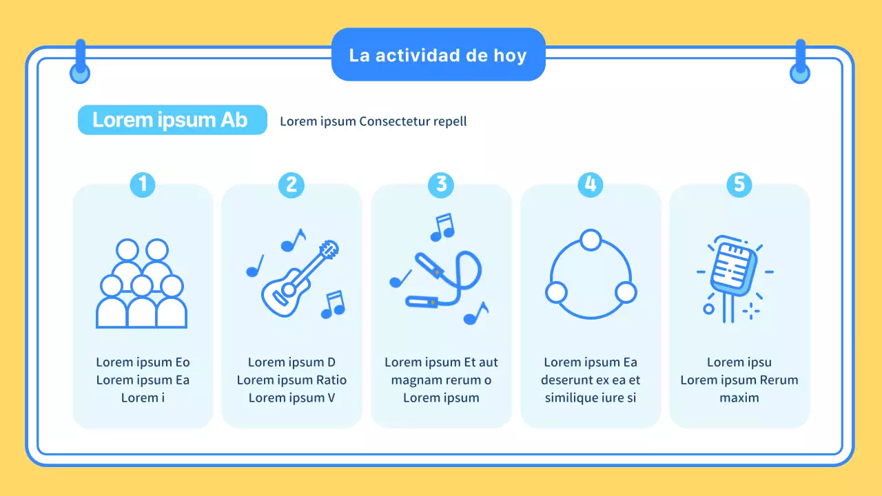 Amarillo azul lindo ilustración escuela educación física material didáctico