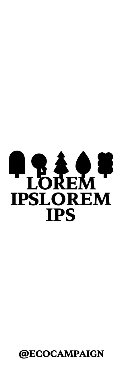 Illustration moderne et simple d'un arbre pour la promotion de la campagne Green Life