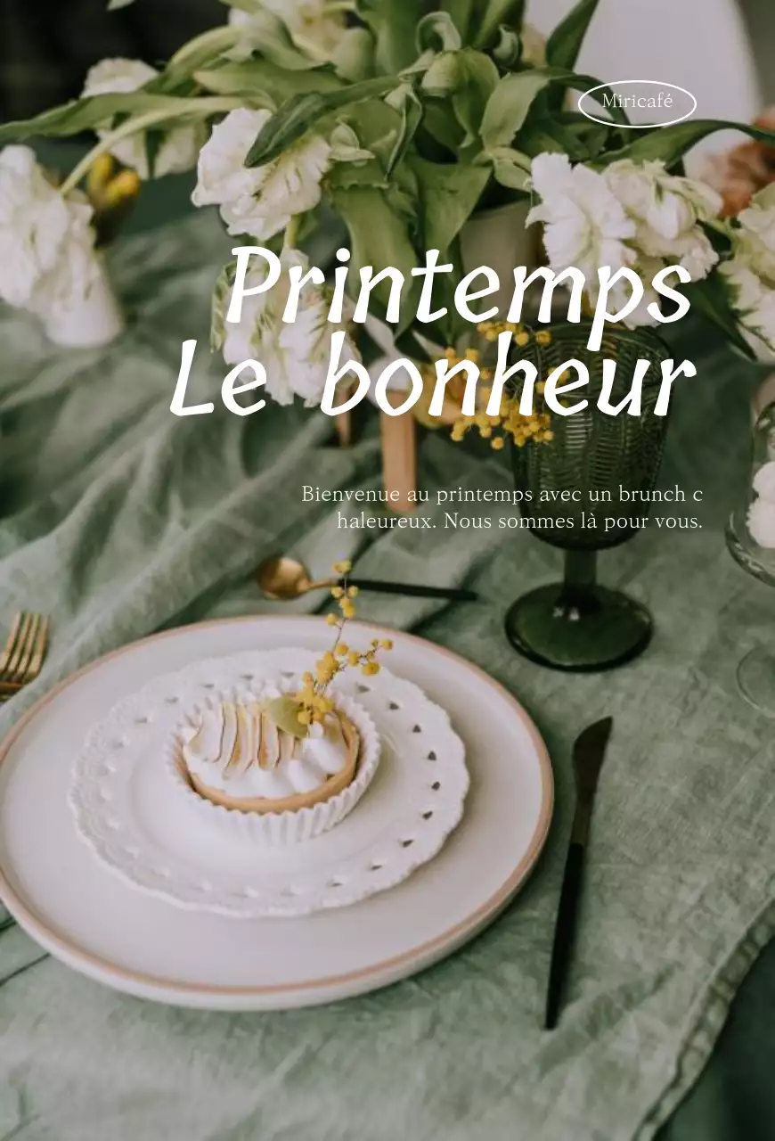 Marchandises pour desserts avec des concepts de printemps chauds