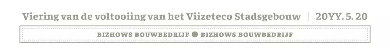 Lichte zwart-witte eenvoudige moderne tekst logo en tekst combinatie stijl voor gebouw inwijding ceremonie