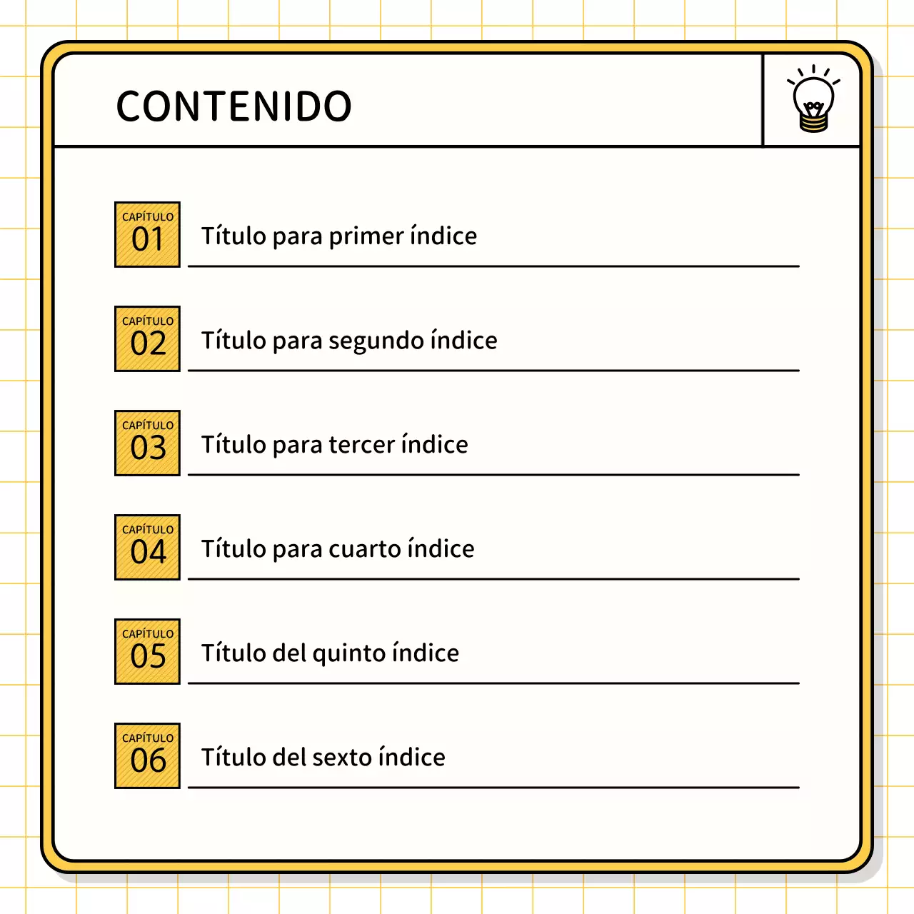 Kit básico de presentación en amarillo y chartreuse