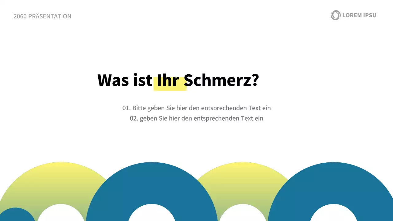 Ein moderner weiß-blauer Vorschlag zur Einführung eines Unternehmens