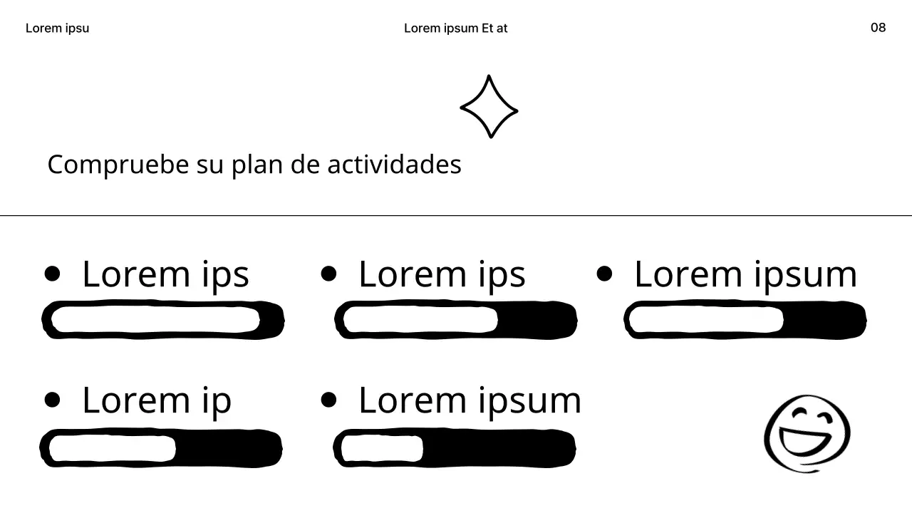 Minutos de estudio en blanco y negro con un concepto de garabato