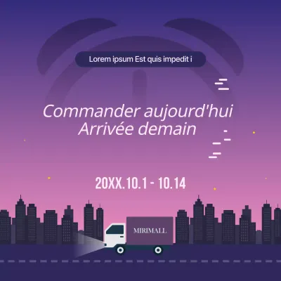 Promouvoir des instructions d'expédition simples en violet