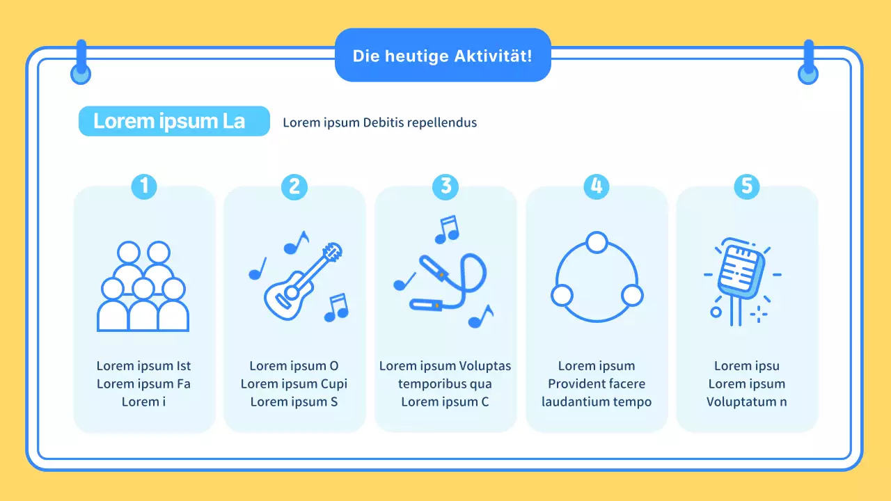 Gelb blau niedliche Illustration Schule Leibeserziehung Unterrichtsmaterial