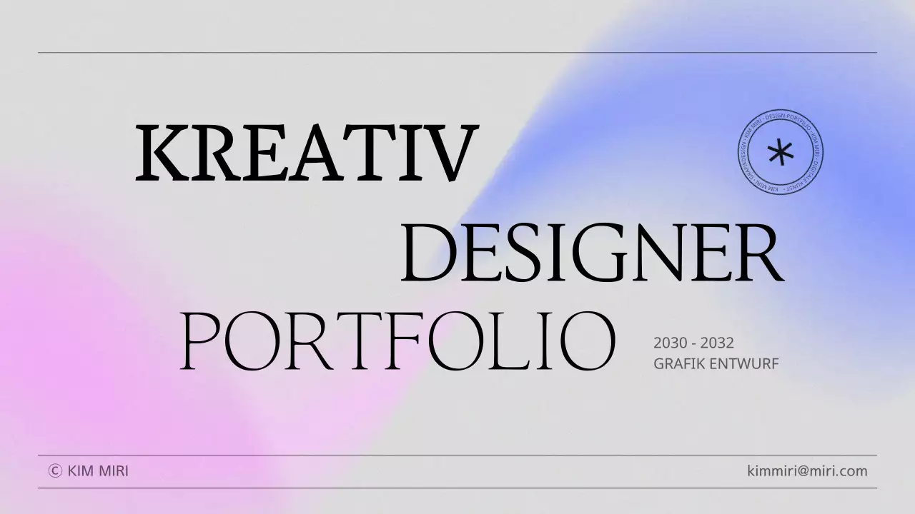 Eine moderne Mappe in Rosa und Blau