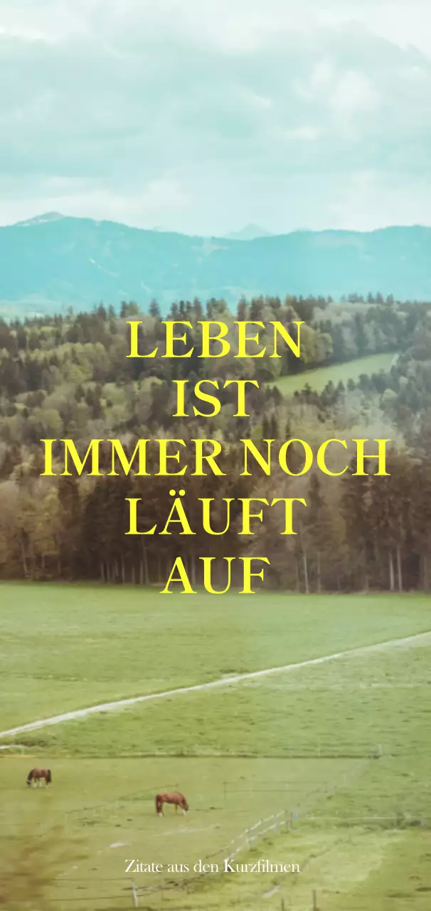 Merchandise mit emotionalen gelb-weißen Landschaftsfotos und emotionalen Texten