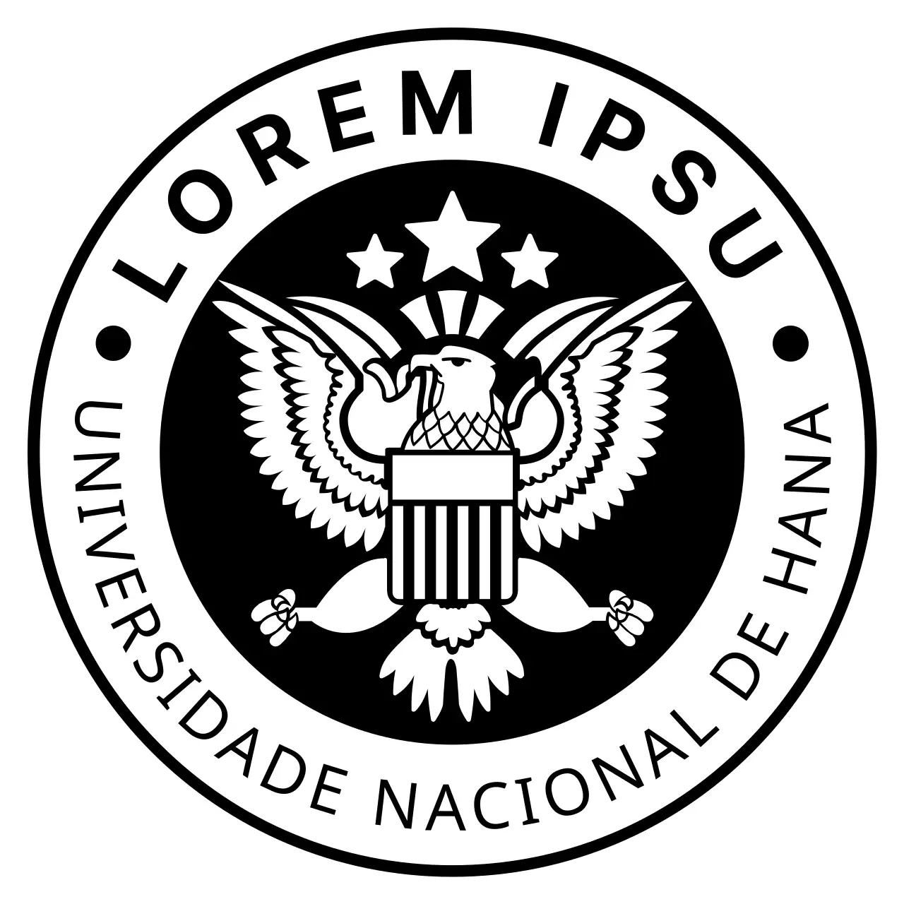 Um símbolo de águia simples e limpo com um estilo de logótipo de ambição para publicidade e promoções universitárias