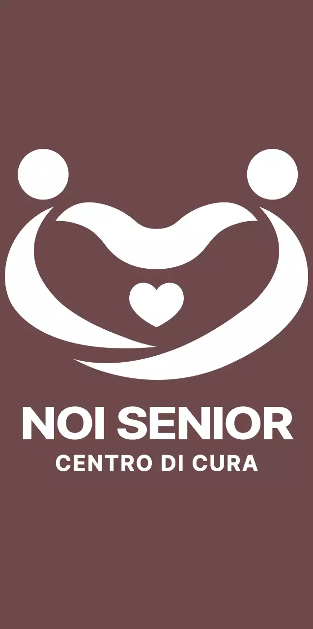 Stile semplice e pulito del logo del simbolo del centro di cura in marrone e bianco per scopi promozionali e divulgativi