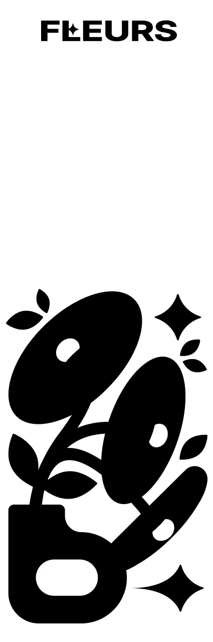 Illustration florale simple et branchée et combinaison de texte pour produits personnels