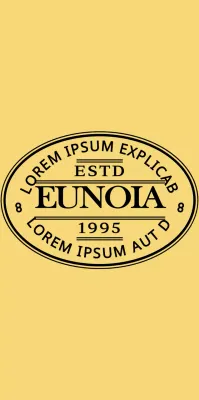 Emotionele en eenvoudige tekstcombinatie in geel en zwart Amble logo stijl voor cafe merchandise