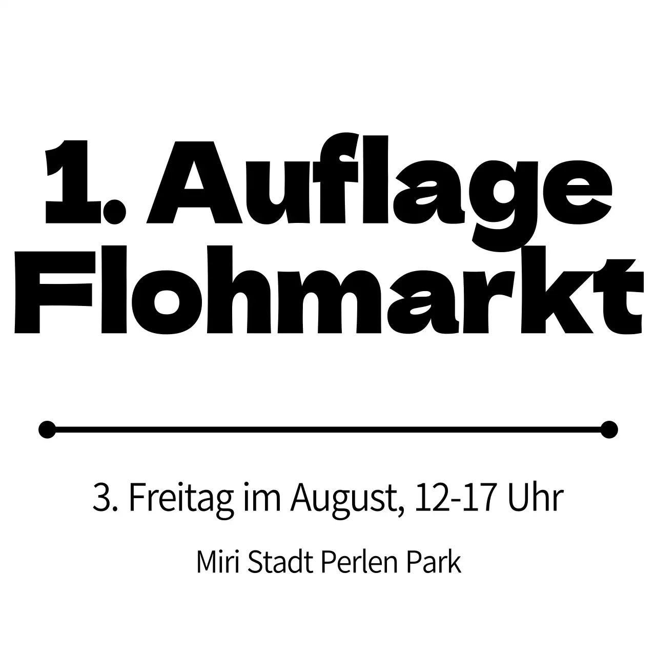 Einfacher, sauberer Textausrichtungs-Layoutstil Über Flea Market