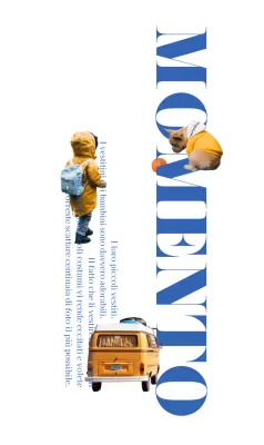 Tipografia pulita e simpatici oggetti gialli