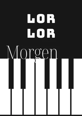 Modern evenementenvoorstel met illustratie van pianotoetsen