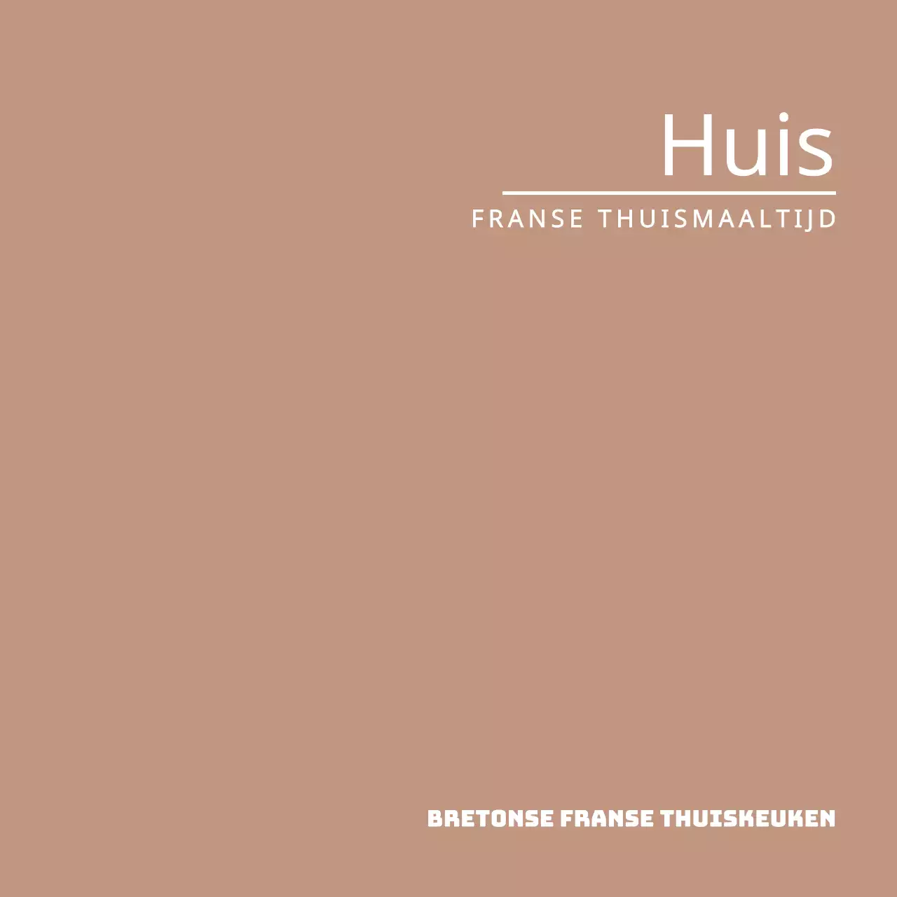 Een eenvoudig, wit, Frans restaurant in thuisstijl promoten