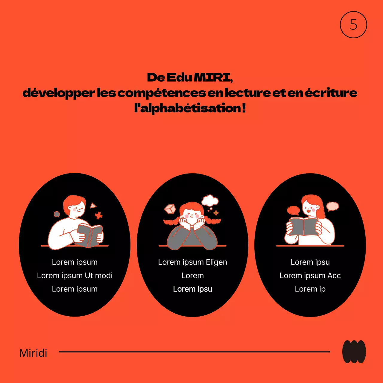 Un guide simple, orange et rouge, de l'information sur l'éducation scolaire