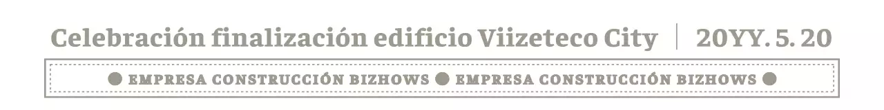 Logotipo y texto en blanco y negro para ceremonia de dedicación de un edificio