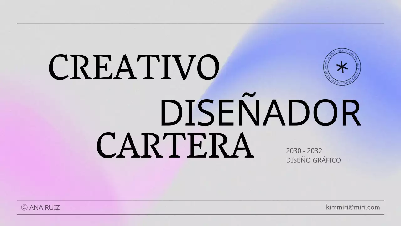 Una cartera moderna en rosa y azul