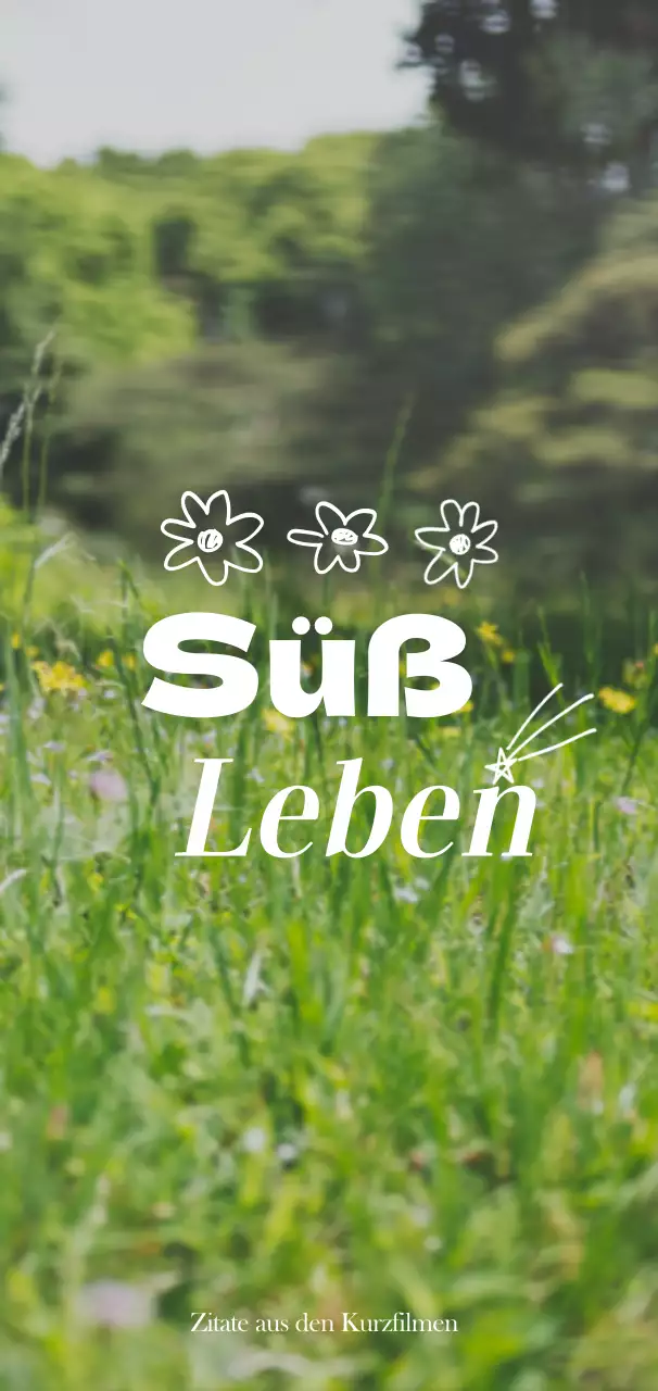 Merchandise mit emotionalen gelb-weißen Landschaftsfotos und emotionalen Texten