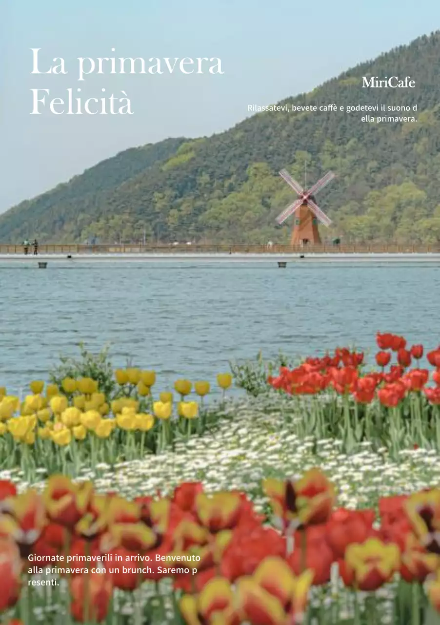 Design emozionale con sfondo caldo e concetto di primavera