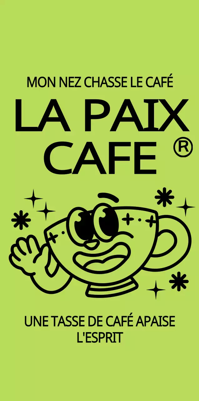 Tasse à café mignonne et branchée en vert lime et noir pour les produits dérivés des cafés