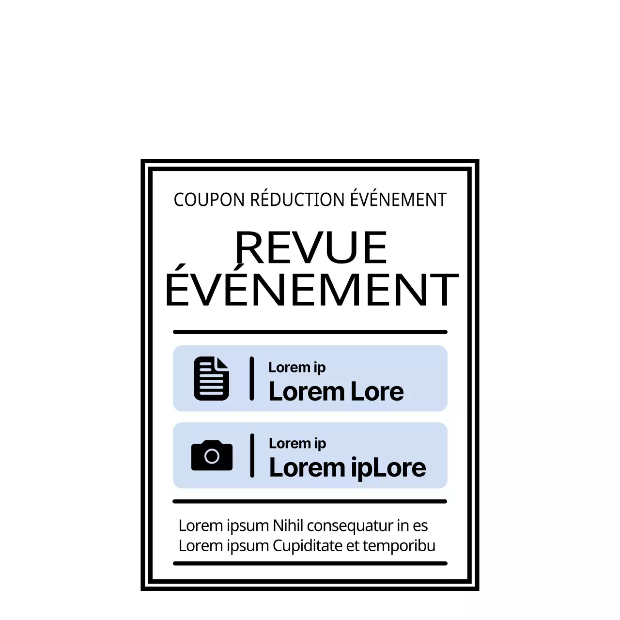 Tasse à café mignonne et branchée en blanc et bleu clair-noir avec des personnages Review Event Announcement