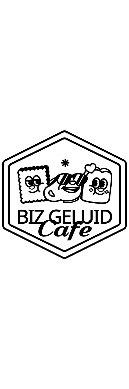 Leuke en hippe dessert karakter en tekst combinatie stijl voor cafe merchandise
